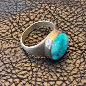 Navajo Sterling Silver/Turquoise ring- SIGNED